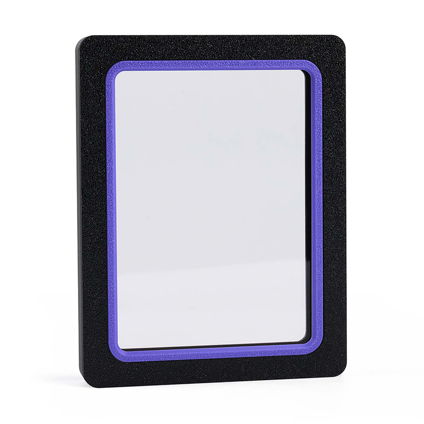 Card Fossil Standard Ungraded Case Dark Mode – purple accent, UV-resistant acrylic card display with N52 magnets and hex screw closure