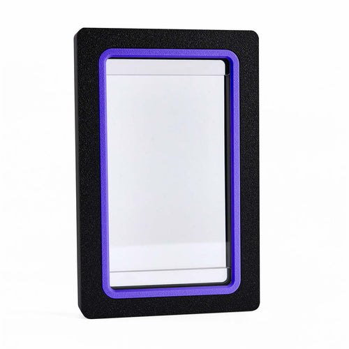 Card Fossil Standard Booster Case Dark Mode – purple accent, UV-resistant acrylic display for Pokémon booster packs with N52 magnets